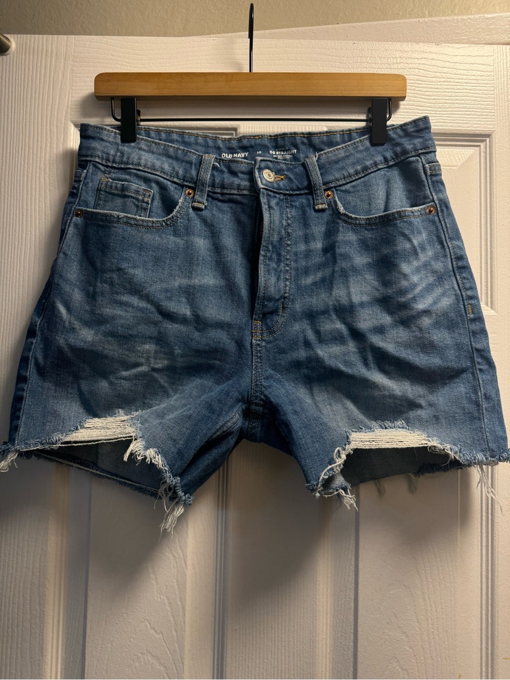 Old Navy Blue Distressed Denim Cutoff Shorts